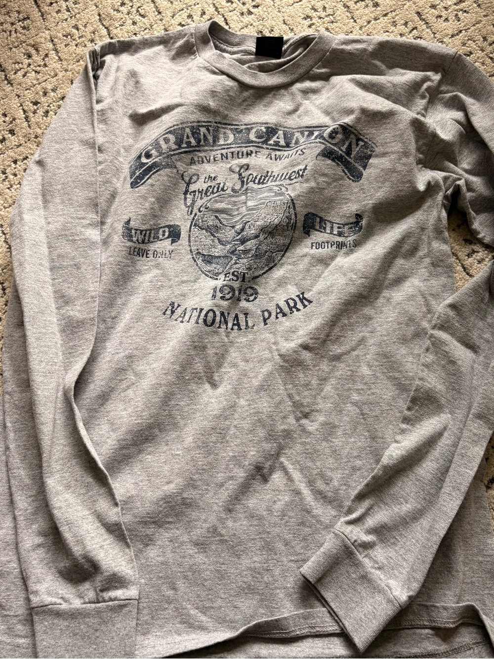 Gray Long Sleeve Grand Canyon Graphic Tee